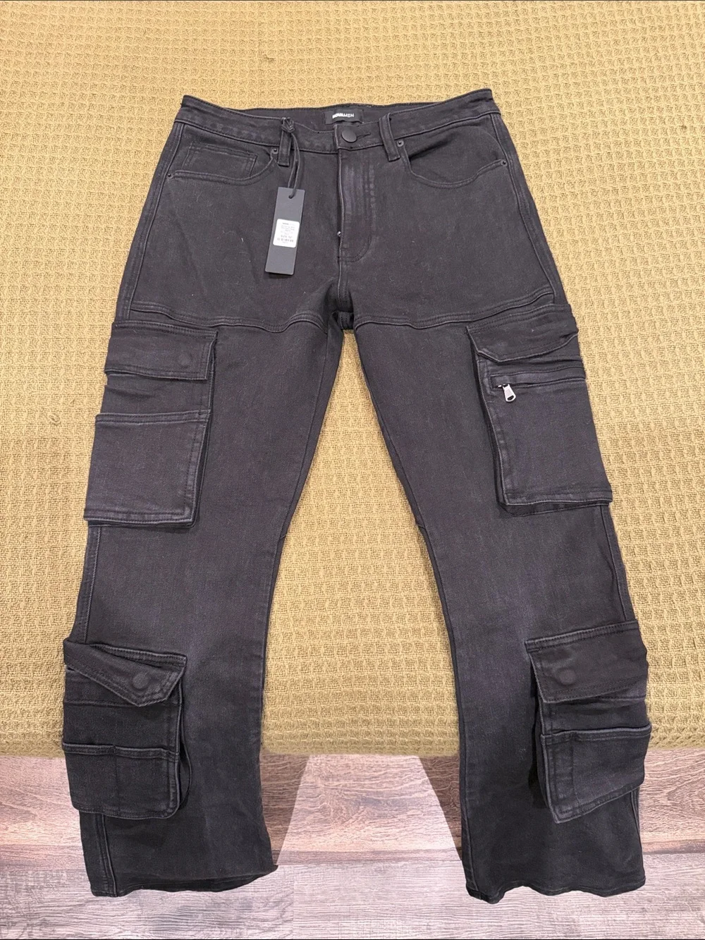 Romance Slim Stacked Flare Jeans - Black